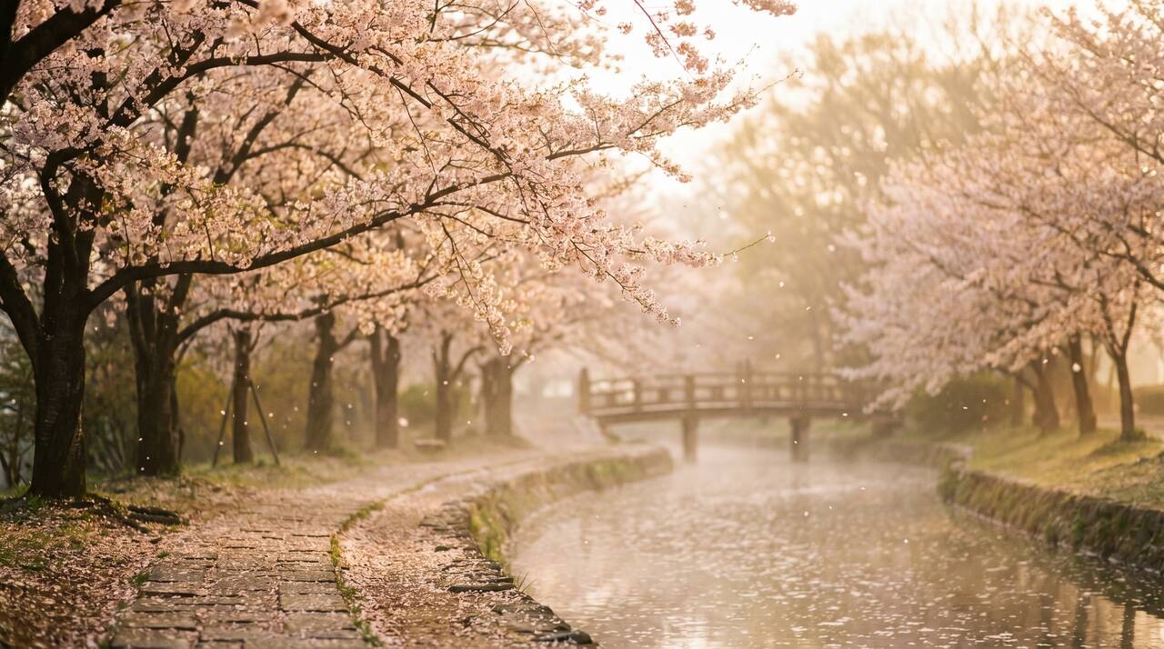 樱花视频 - 樱花河畔春日治愈影像 - www.xpbqsjj.cn